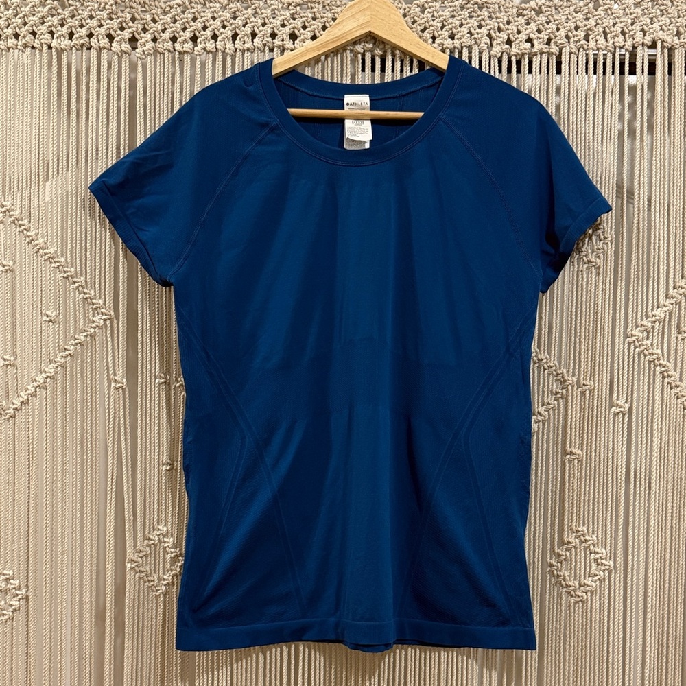 Athleta Navy Short Sleeve Tee - Picture 7 of 7